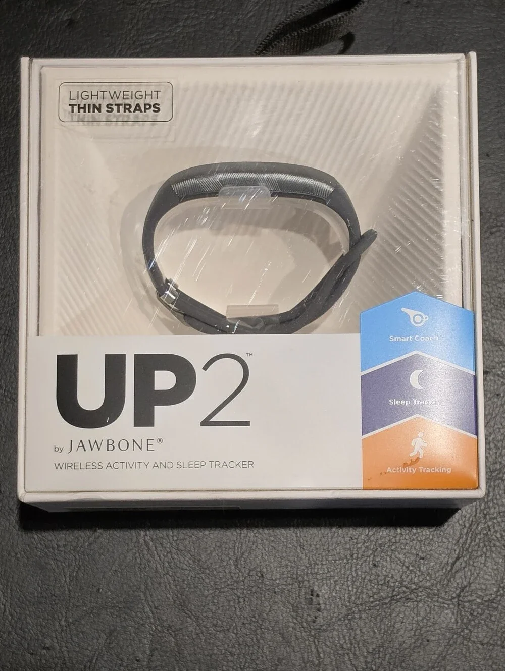 Jawbone UP2 Wireless Activity & Sleep Tracker - Black W/ Thin Band - New In Box